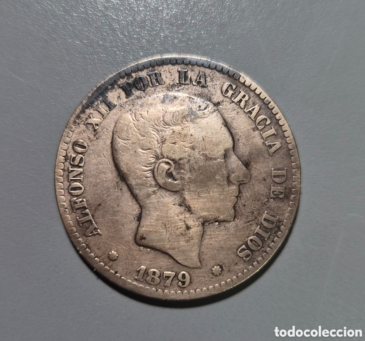 Monedas de Espa&ntilde;a: Moneda de 10 c&eacute;ntimos Alfonso XII 1879 &ndash; Espa&ntilde;a - Foto 2