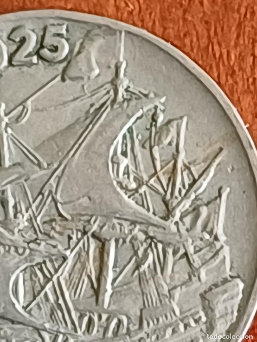 Monedas de Espa&ntilde;a: Moneda de 25 c&eacute;ntimos del a&ntilde;o 1925. Error en la &Ntilde; que es una N en este caso. - Foto 4