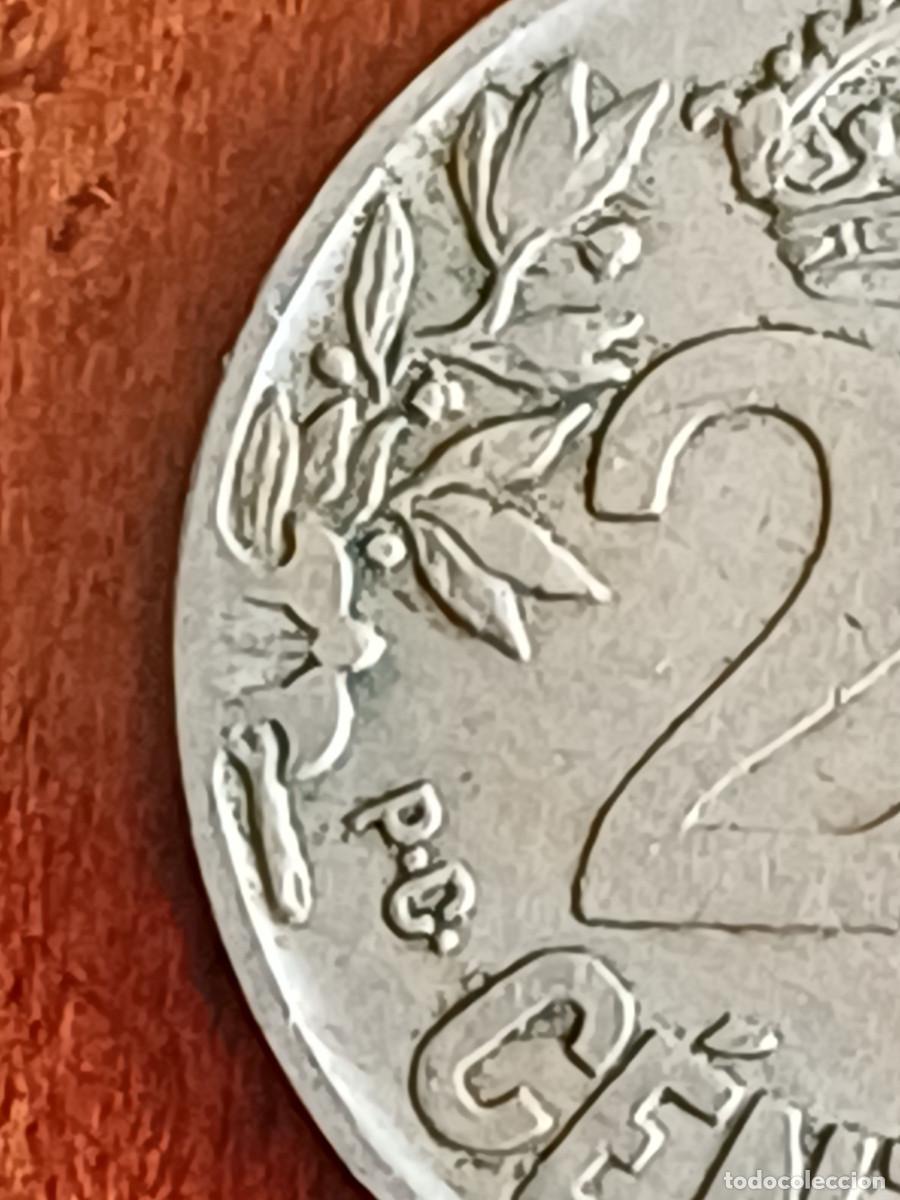 Monedas de Espa&ntilde;a: Moneda de 25 c&eacute;ntimos del a&ntilde;o 1925. Error en la &Ntilde; que es una N en este caso. - Foto 7