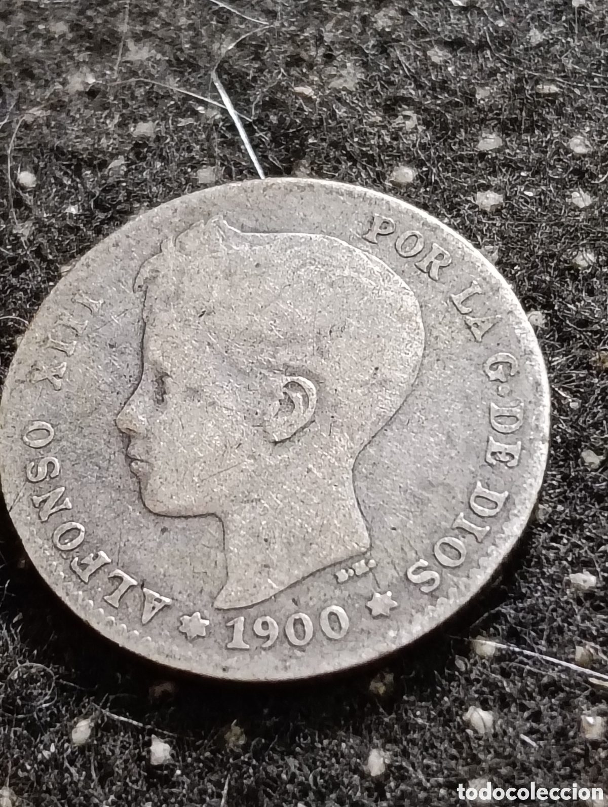 Monedas de Espa&ntilde;a: Una peseta de plata de Alfonso XIII 1900 *? circulada