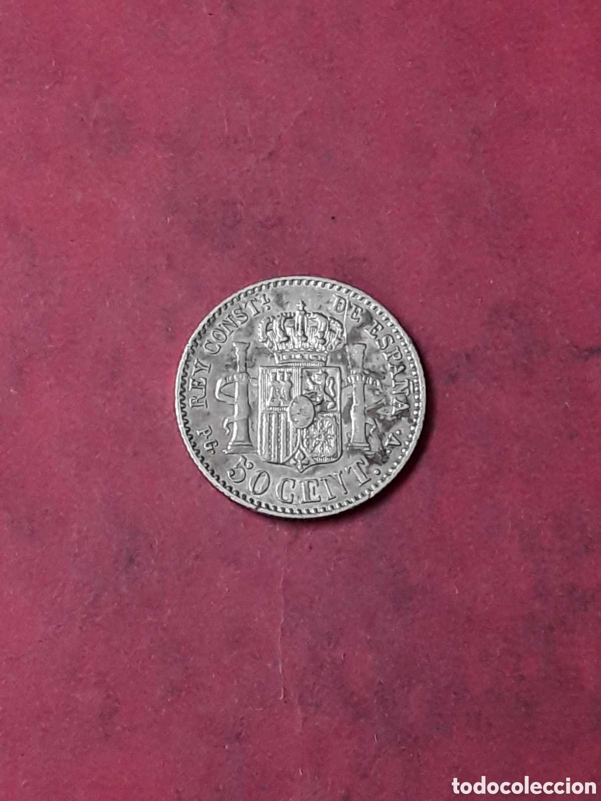 Monedas de Espa&ntilde;a: 50 CENTIMOS 1894 ALFONSO XIII - Foto 2