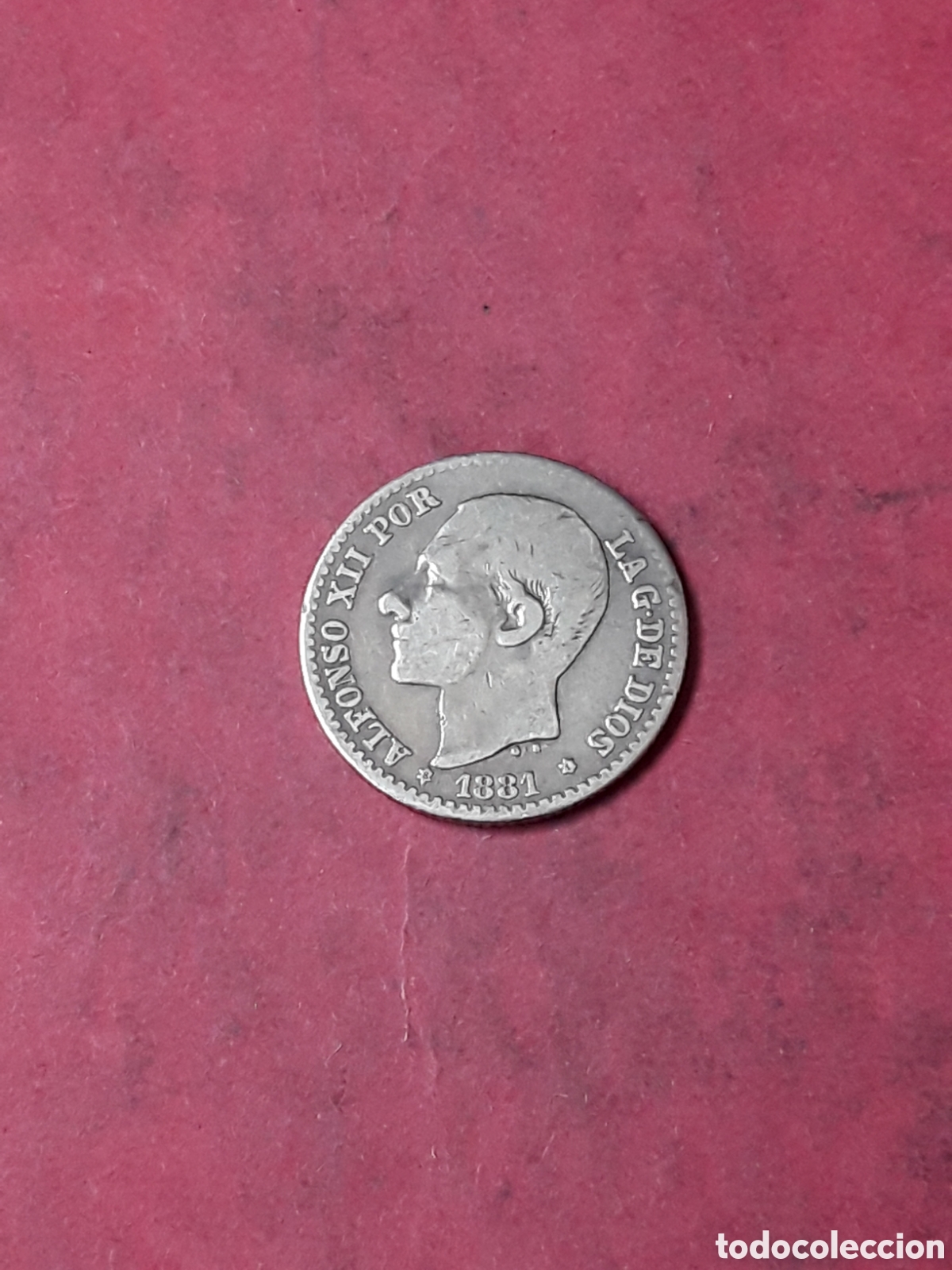 Coins of Spain: 50 CENTIMOS 1881 ALFONSO XII