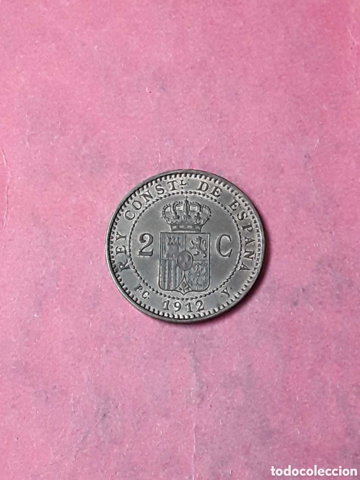 Monedas de Espa&ntilde;a: 2 CENTIMOS 1912 ALFONSO XIII. SIN CIRCULAR. - Foto 2