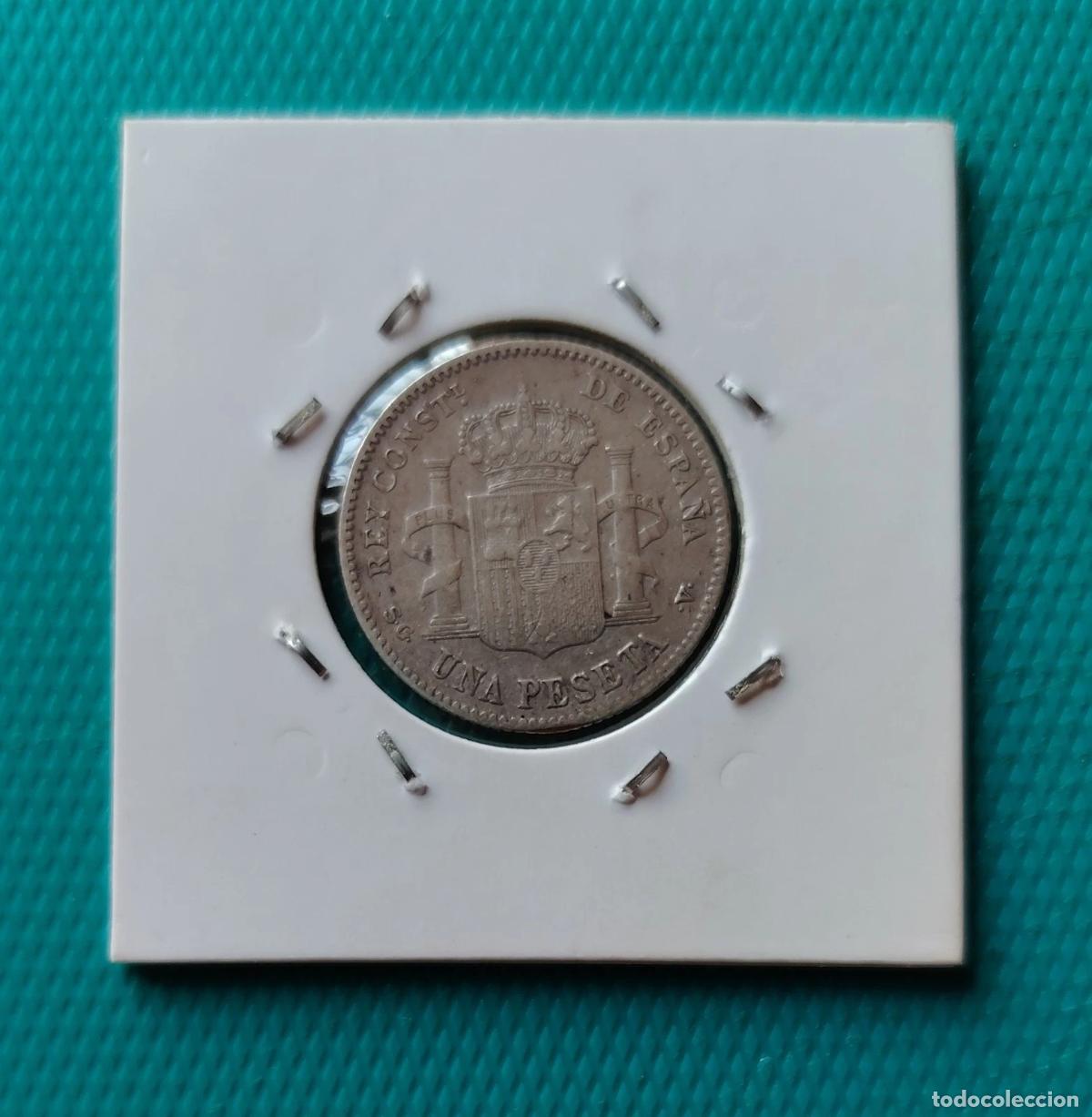 Monedas de Espa&ntilde;a: ESPA&Ntilde;A MONEDA PLATA 1 PESETA 1899 ALFONSO XIII (IMAGEN)