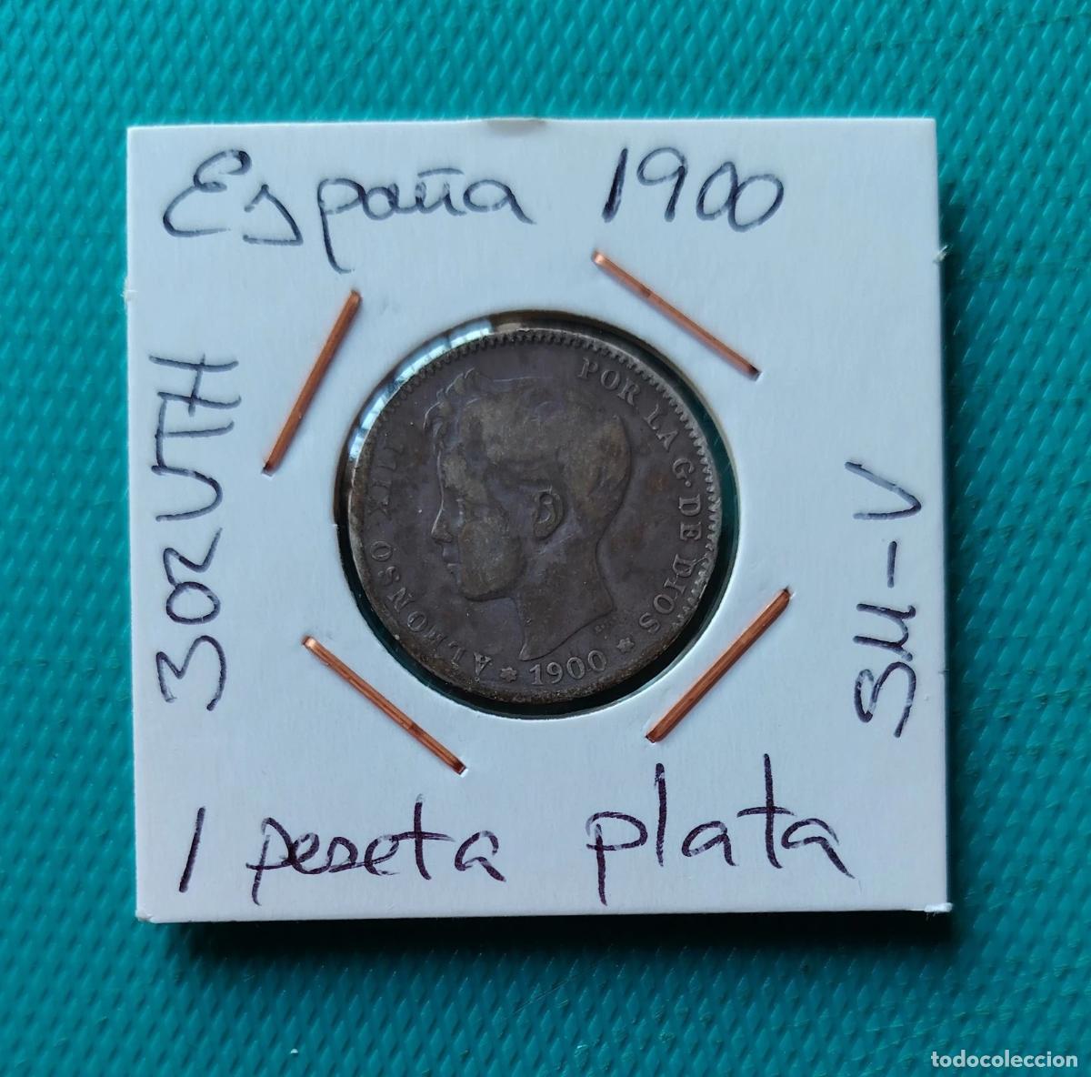 Monedas de Espa&ntilde;a: ESPA&Ntilde;A MONEDA PLATA 1 PESETA 1899 ALFONSO XIII (IMAGEN)