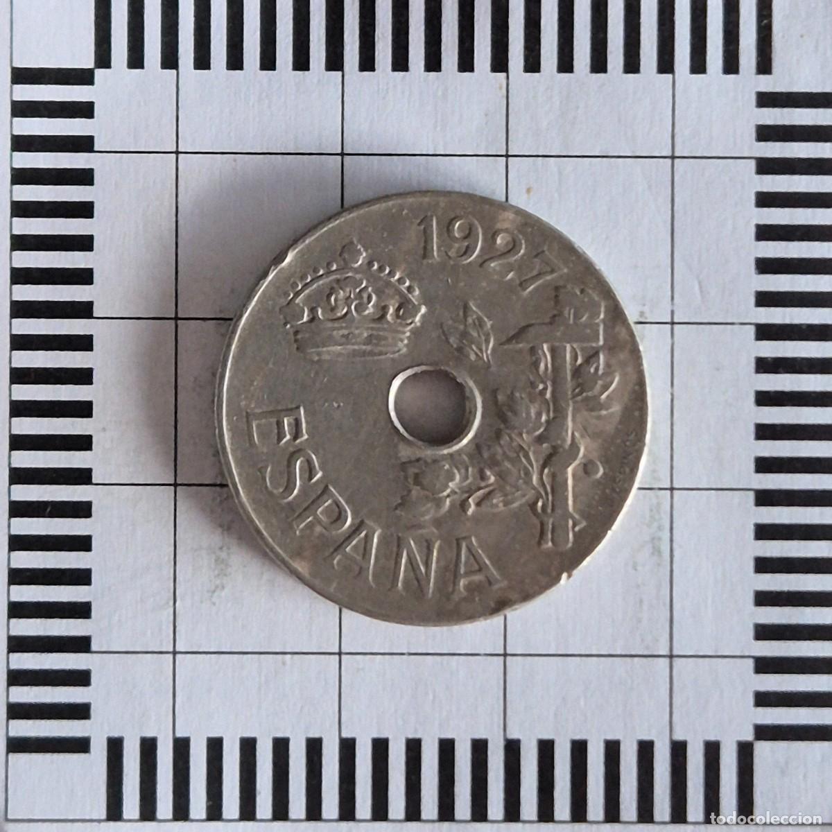 Monedas de Espa&ntilde;a: ALFONSO XIII, 25 C&Eacute;NTIMOS, 1927. (KM#742).