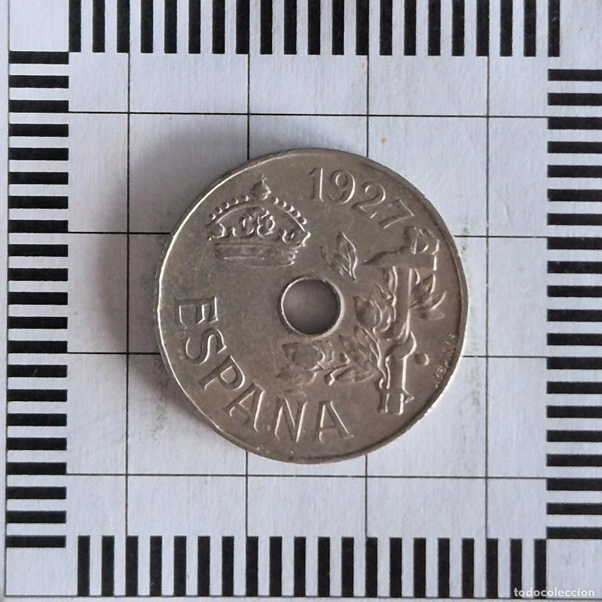 Monedas de Espa&ntilde;a: ALFONSO XIII, 25 C&Eacute;NTIMOS, 1927. (KM#742).