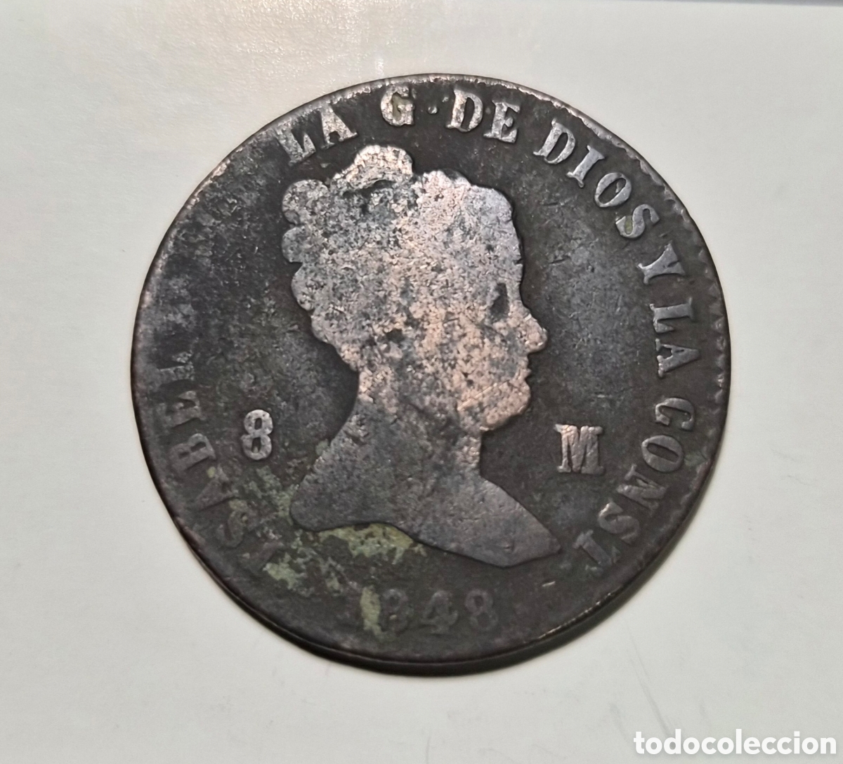 Monedas de Espa&ntilde;a: 8 maraved&iacute;es de Isabel II 1848