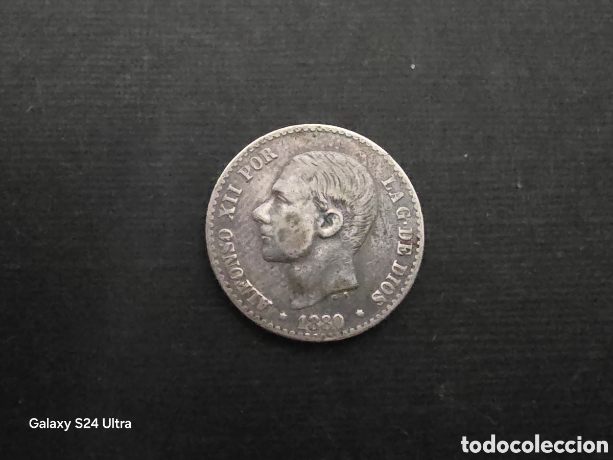 Monedas de Espa&ntilde;a: 50 C&Eacute;NTIMOS DE 1880....ALFONSO XII...2,5 GRAMOS DE PLATA...MUY BONITA....S3/01....ES EL DE LAS FOTOS