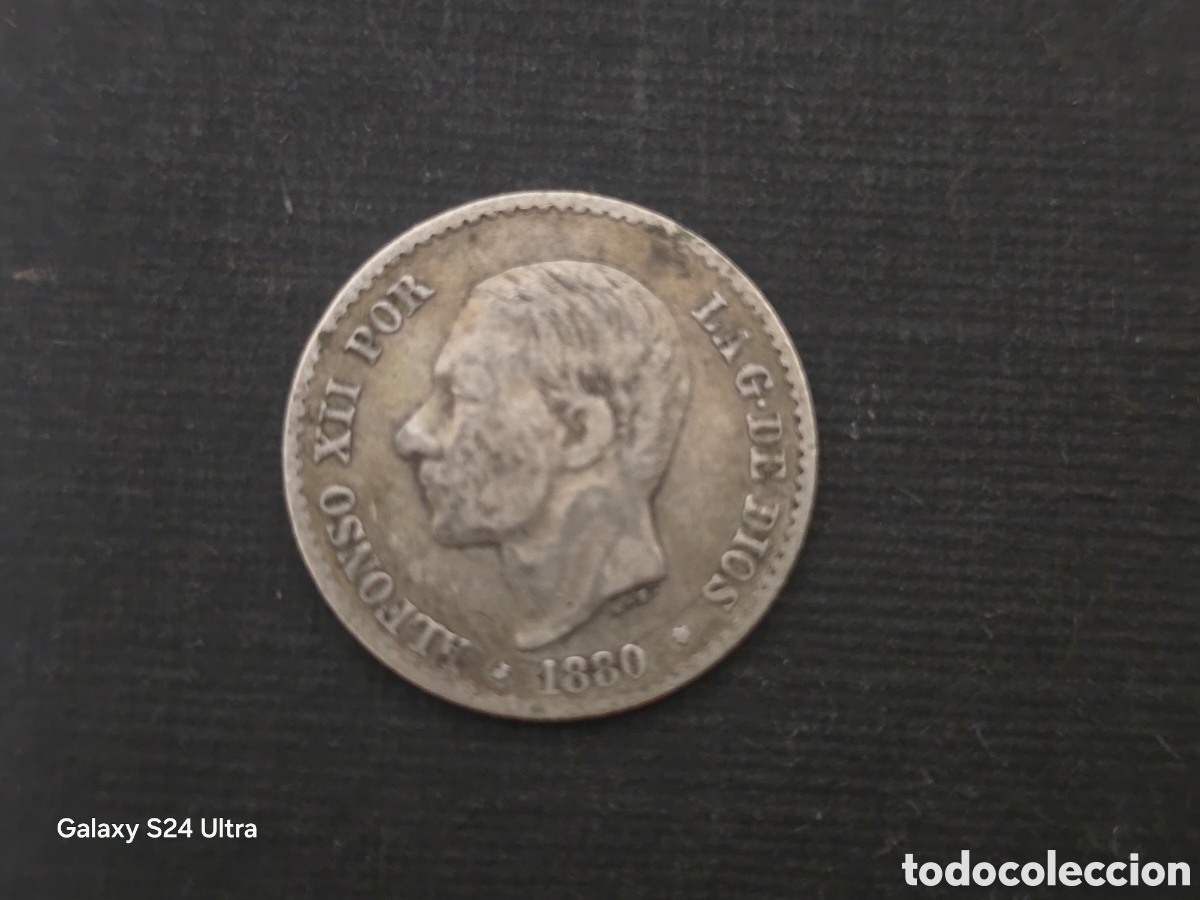Monedas de Espa&ntilde;a: 50 C&Eacute;NTIMOS DE 1880....ALFONSO XII...2,5 GRAMOS DE PLATA...MUY BONITA....S3/02....ES EL DE LAS FOTOS