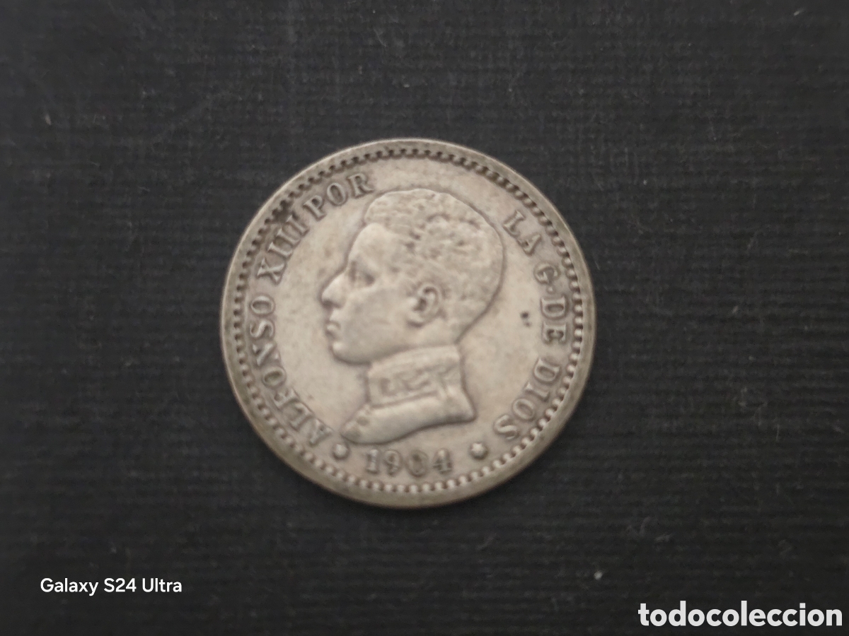 Monedas de Espa&ntilde;a: 50 C&Eacute;NTIMOS DE 1904....ALFONSO XIII..2,5 GRAMOS DE PLATA...MUY BONITA....S3/04....ES EL DE LAS FOTOS