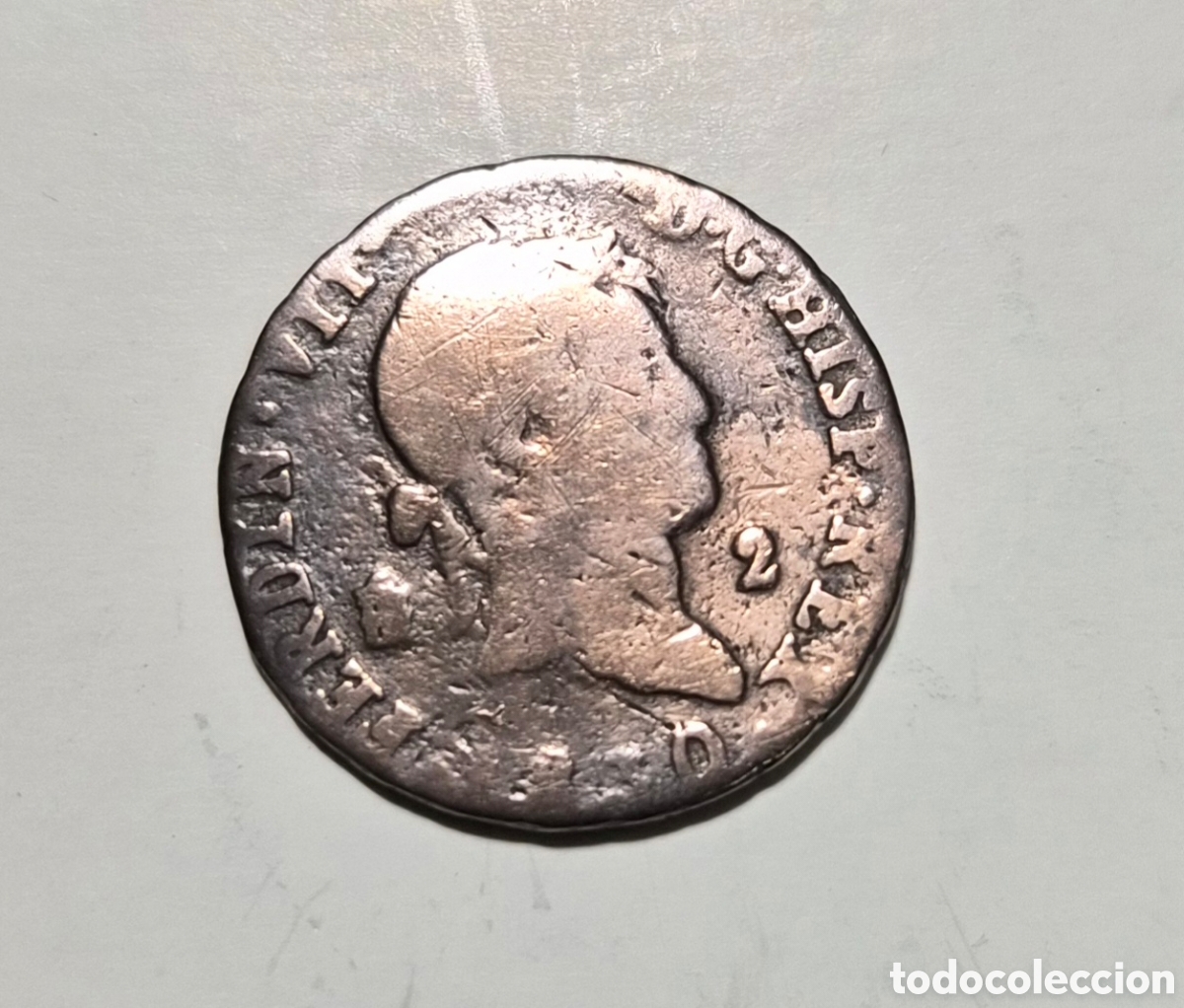 Monete da Spagna: 2 maraved&iacute;es de Fernando VII 1830 &ndash; Segovia &ndash; Cobre