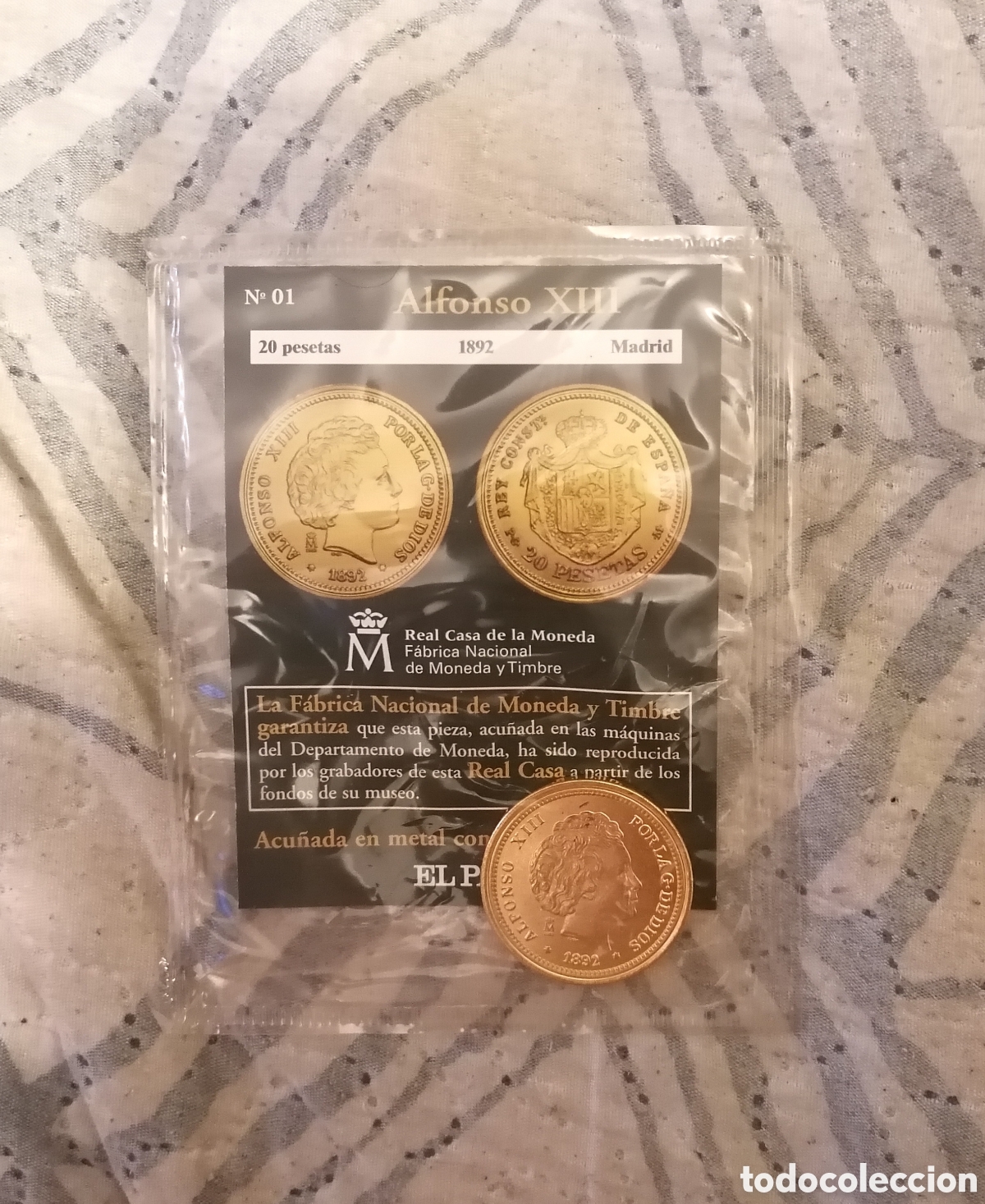 Moedas de Espanha: Reproducci&oacute;n 20 pesetas n&deg;1 Del Real a la Peseta II