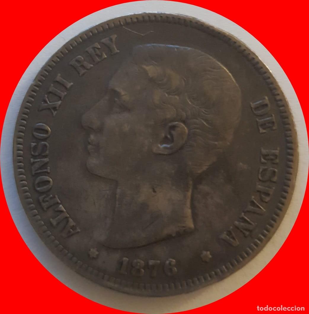 Monedas de Espa&ntilde;a: MONEDA 5 PESETAS ALFONSO XII 1876 18-76 - PLATA - DURO DE PLATA - MADRID