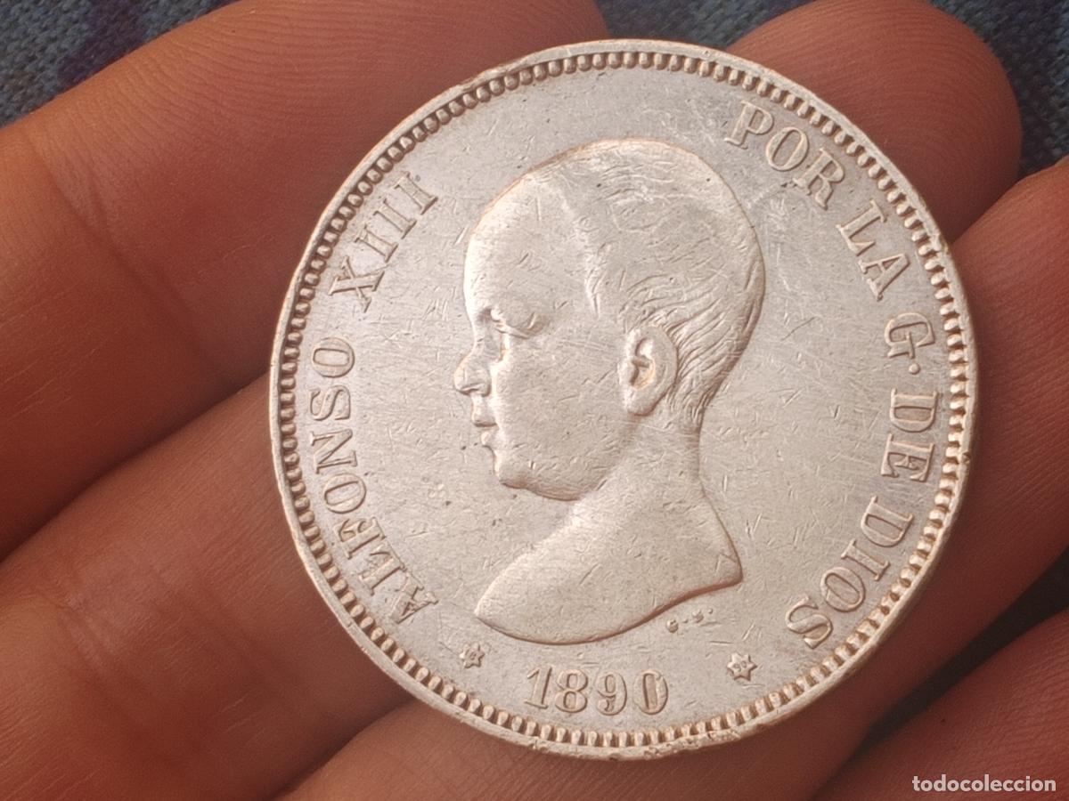 Monedas de Espa&ntilde;a: Excelente duro de 5 pesetas de plata de 1890