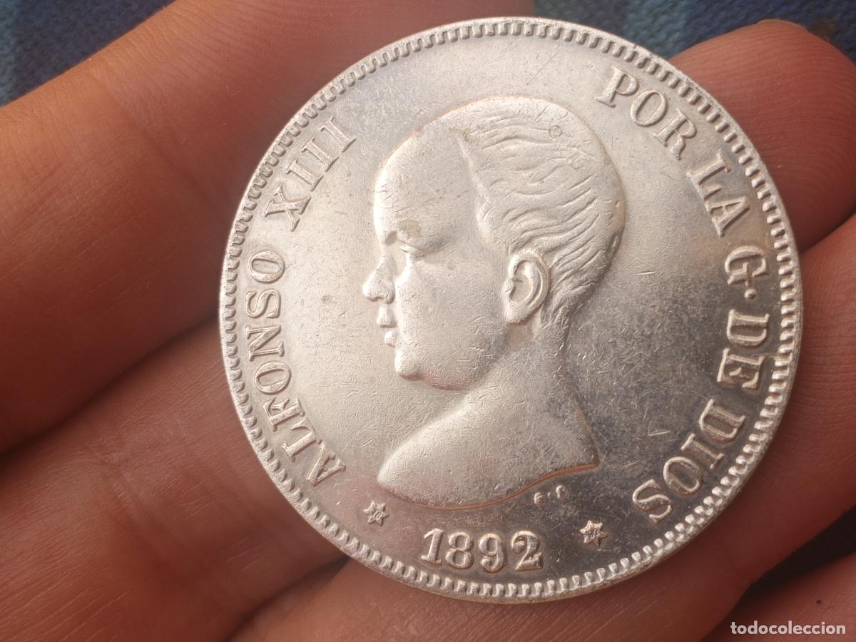 Monedas de Espa&ntilde;a: Excelente duro de 5 pesetas de plata de 1892
