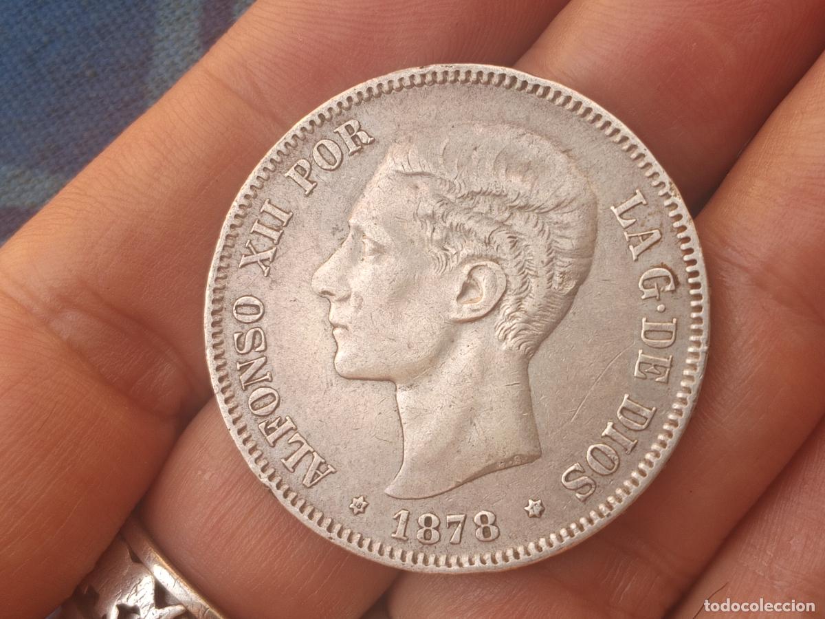 Monedas de Espa&ntilde;a: Duro de 5 pesetas de plata de 1878