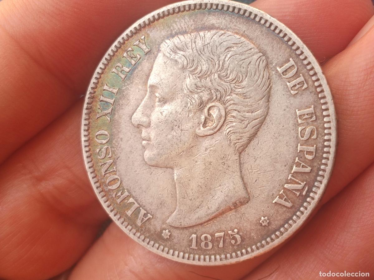 Monedas de Espa&ntilde;a: Duro de 5 pesetas de plata de 1875