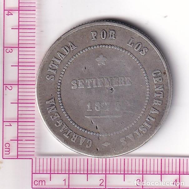 Monedas de Espa&ntilde;a: CRCAP335 MONEDA ESPA&Ntilde;A 1&ordf; REPUBLICA REVOLUCI&Oacute;N CANTONAL 5 PESETAS SEPTIEMBRE 1873 PLATA