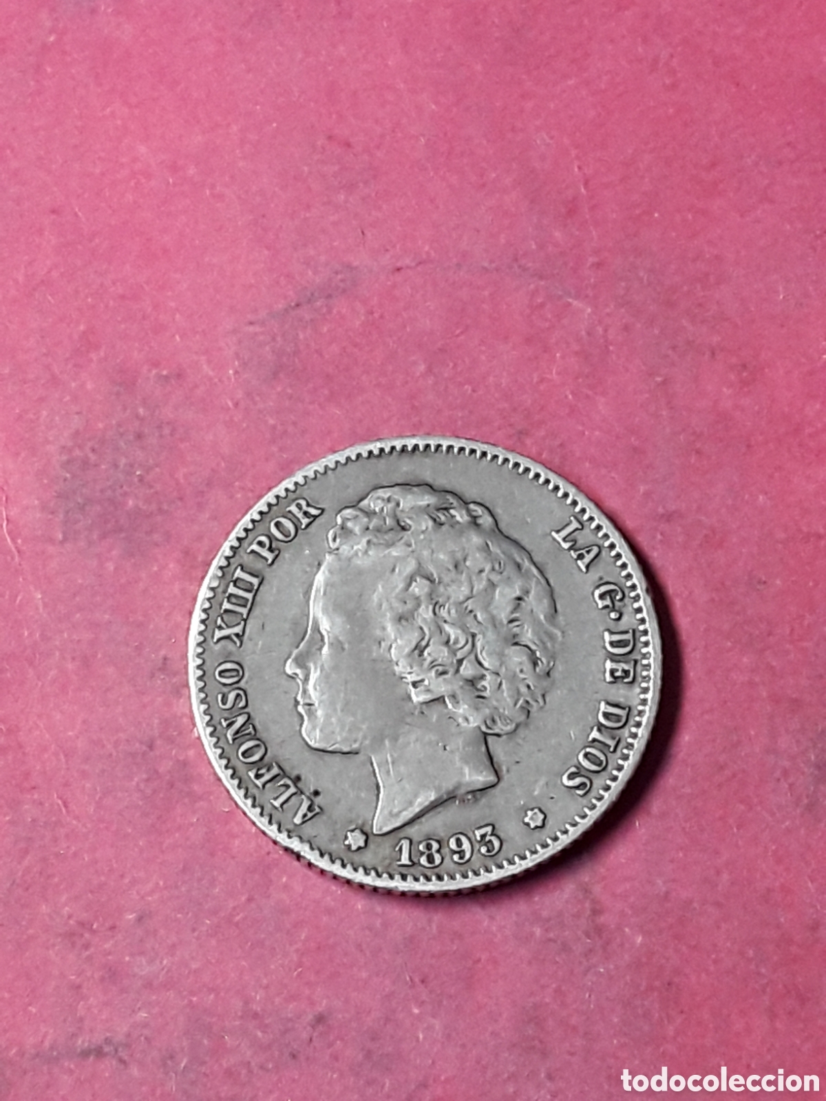 Monedas de Espa&ntilde;a: 1 PESETA 1893 PLATA. ALFONSO XIII. ESCASA