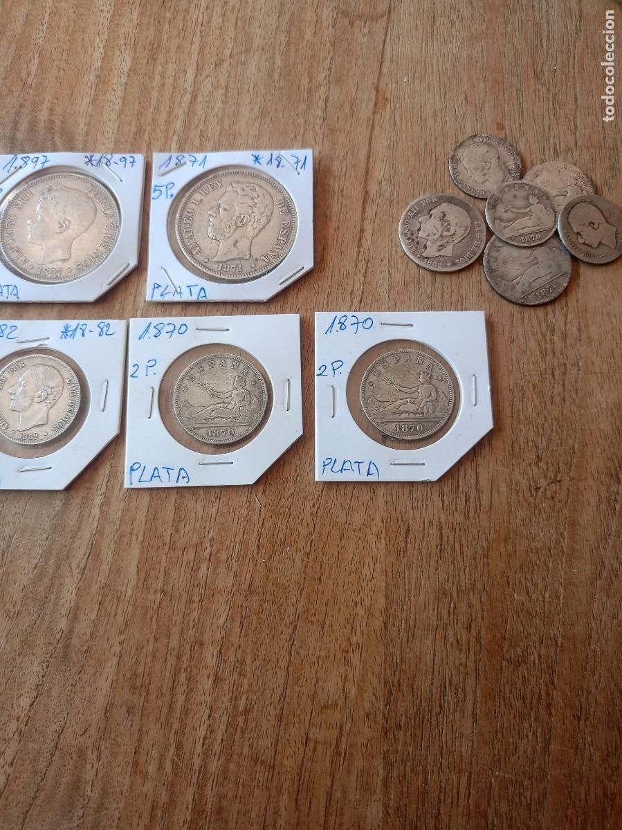 Monedas de Espa&ntilde;a: LOTE DE MONEDAS ESPA&Ntilde;OLAS DE PLATA. 5 BIEN CONSERVADAS + 6 &iquest;PARA FUNDIR?