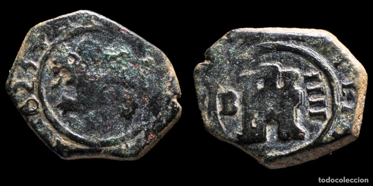 Monnaies d'Espagne: 1625, 4 Maravedis Philips IV, Burgos Mint - 18 mm / 2,49 gr.