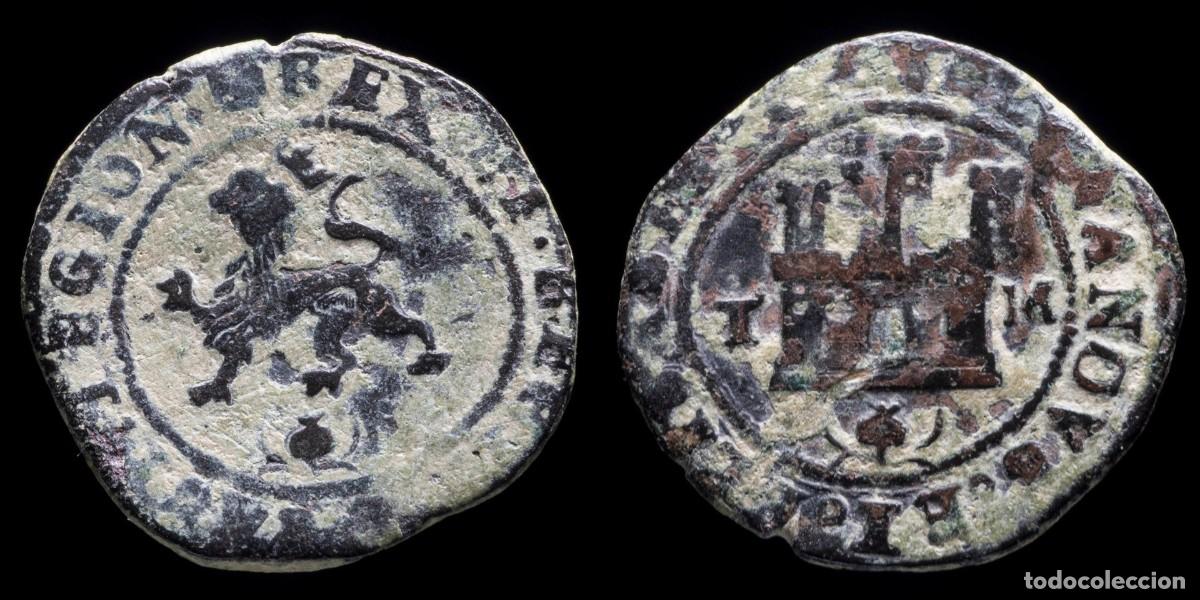 Monedas de Espa&ntilde;a: 1543-1553, 2 Maravedis Catholic Kings, Toledo Mint - 24 mm / 4,71 gr.