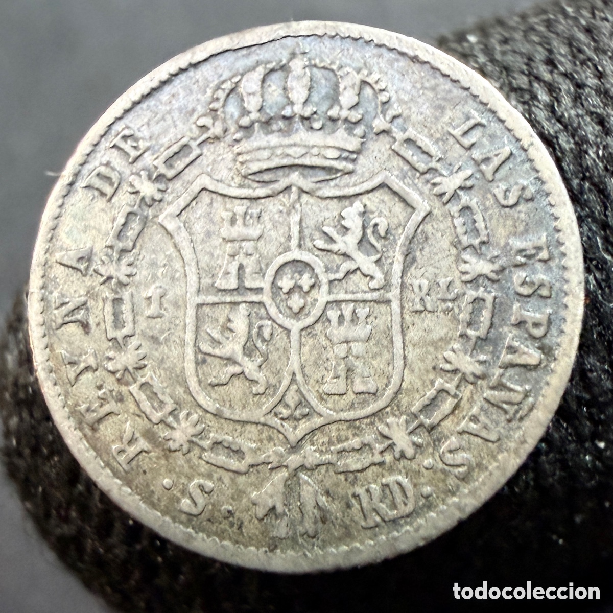 Monedas de Espa&ntilde;a: 1/2 Real 1852 Isabel II Sevilla. - Foto 6