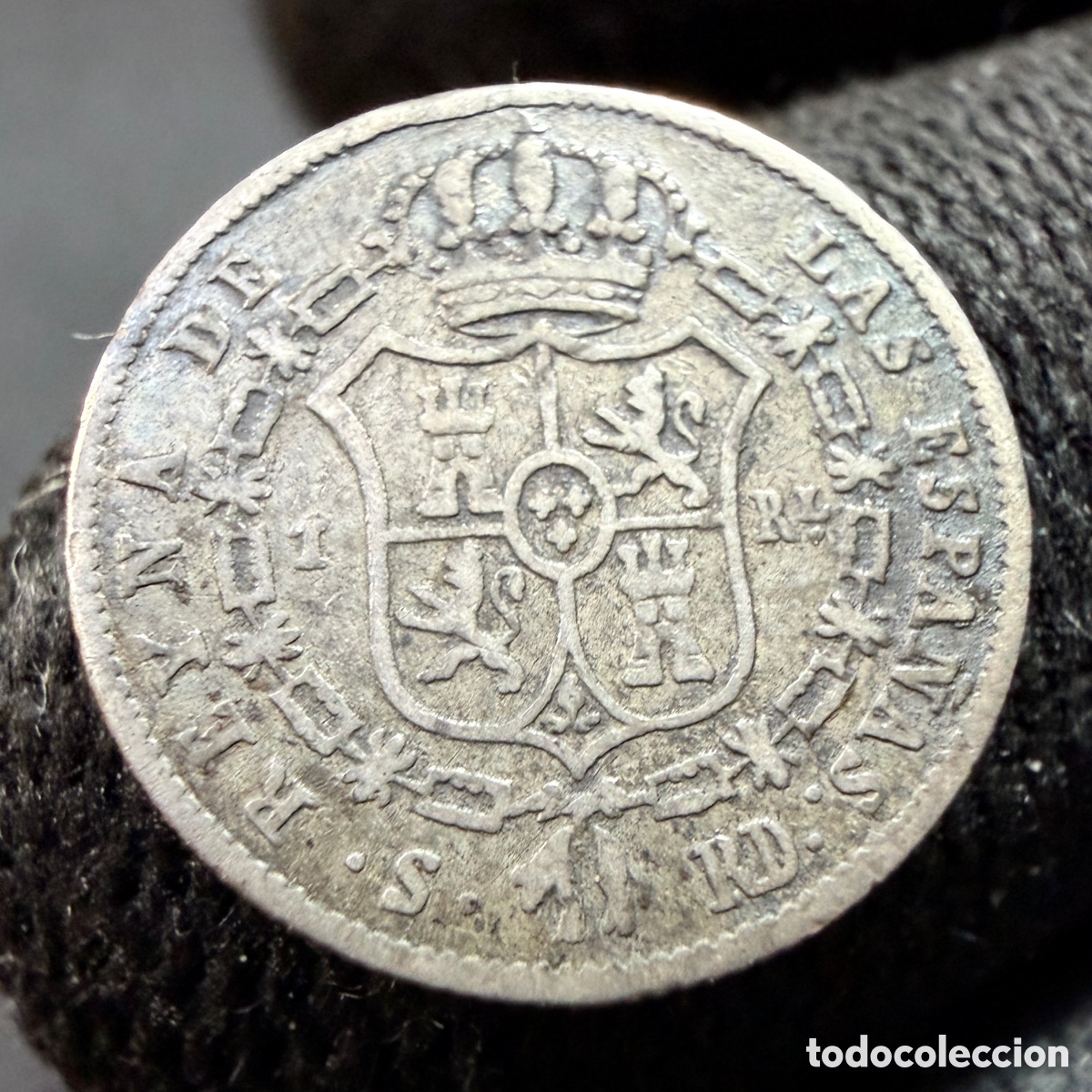 Monedas de Espa&ntilde;a: 1/2 Real 1852 Isabel II Sevilla. - Foto 7