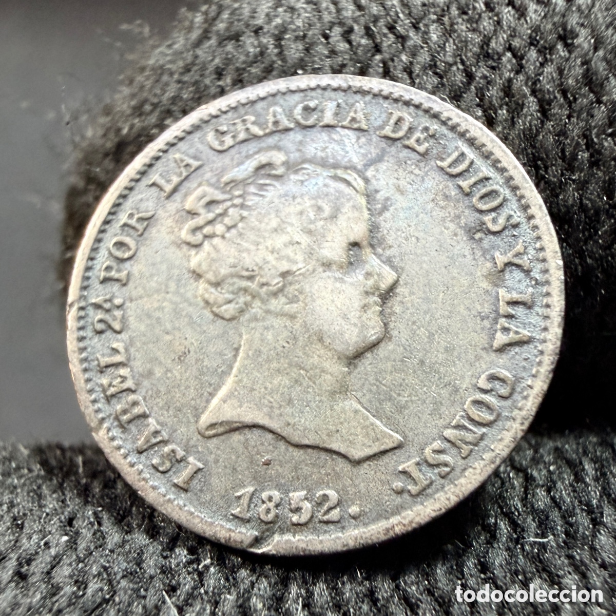 Monedas de Espa&ntilde;a: 1/2 Real 1852 Isabel II Sevilla. - Foto 1