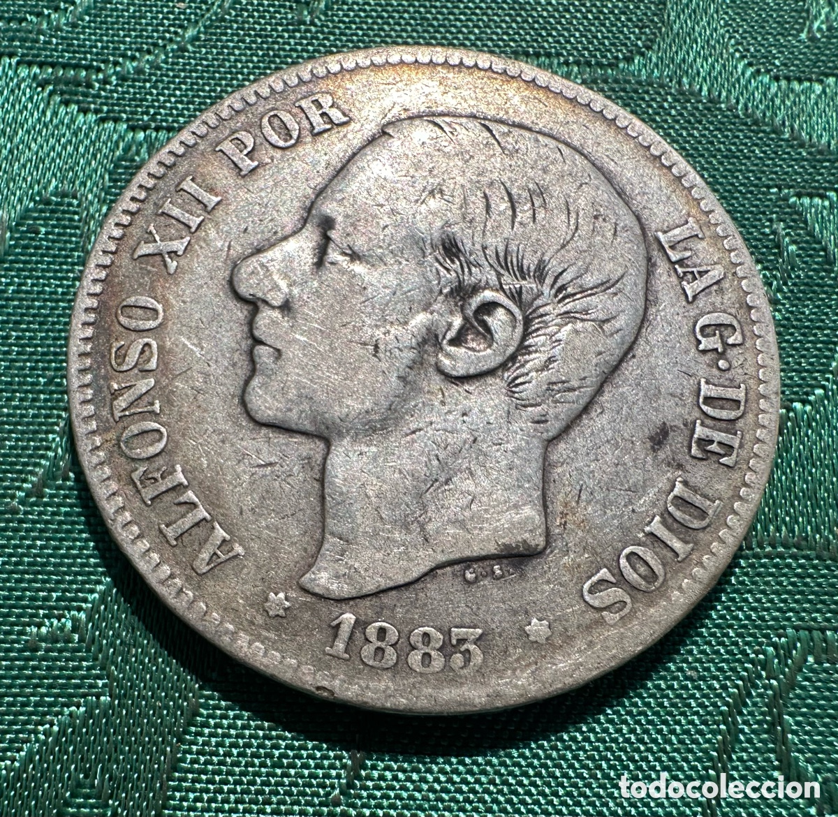 Monedas de Espa&ntilde;a: MONEDA DE 5 PESETAS PLATA (DURO)DE ALFONSO XII DEL A&Ntilde;O 1883.