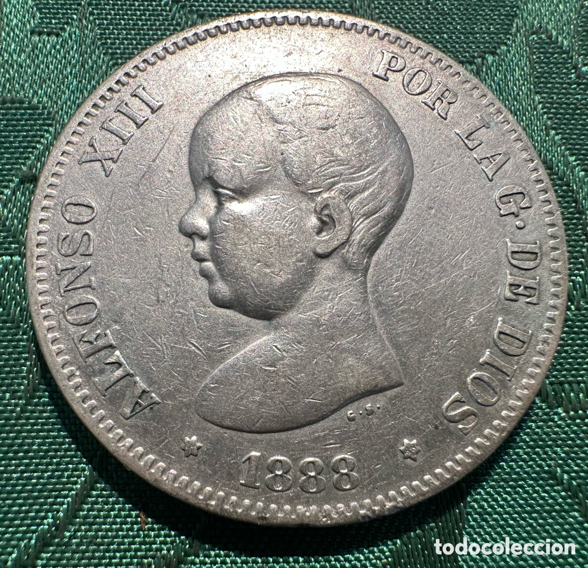 Monedas de Espa&ntilde;a: MONEDA DE 5 PESETAS PLATA (DURO)DE ALFONSO XIII DEL A&Ntilde;O 1888.