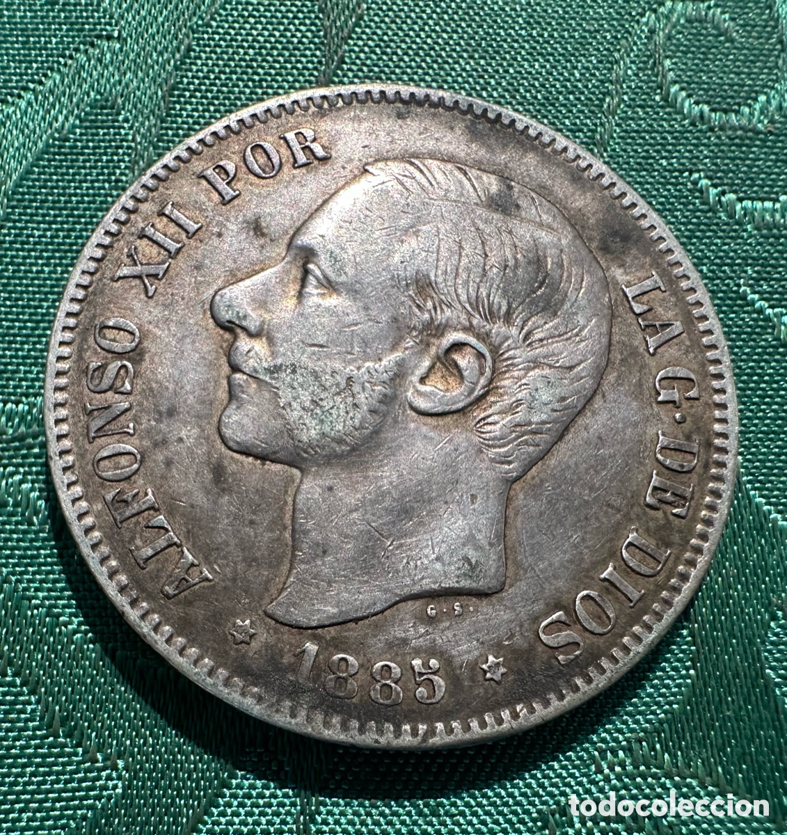 Monedas de Espa&ntilde;a: MONEDA DE 5 PESETAS PLATA (DURO)DE ALFONSO XII DEL A&Ntilde;O 1885.