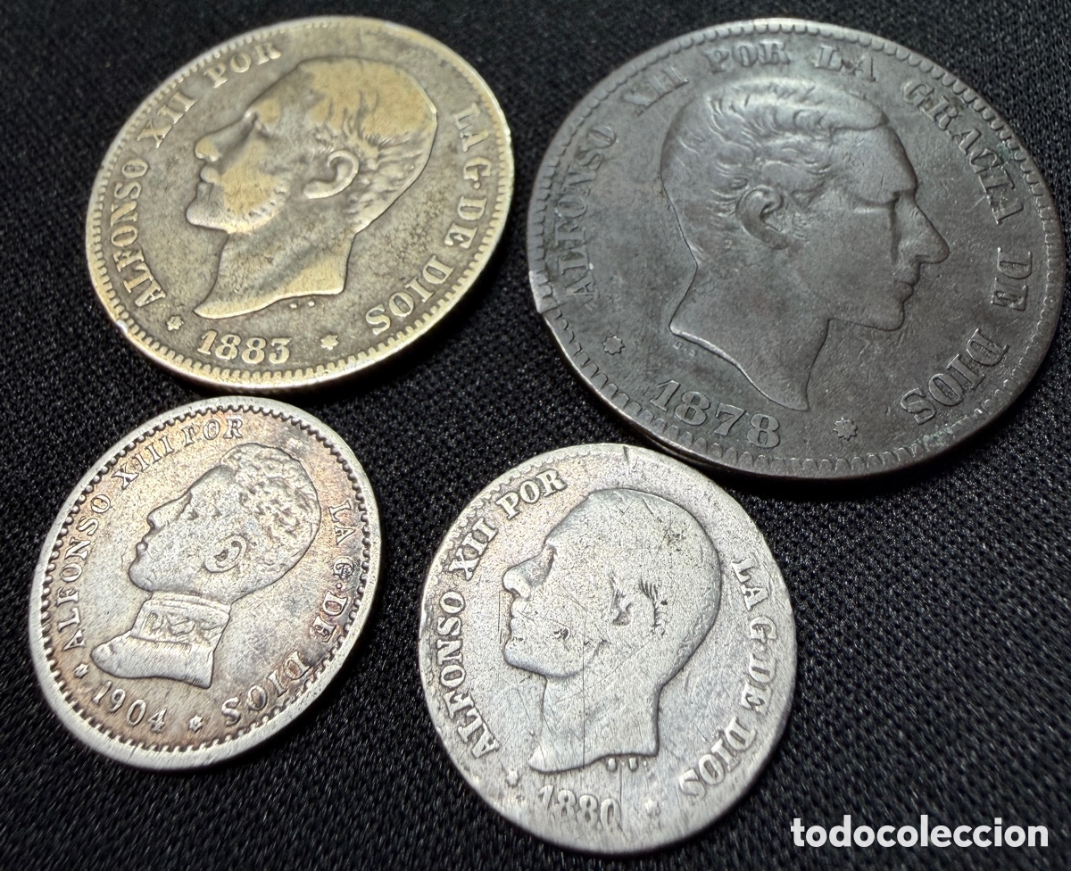 Monedas de Espa&ntilde;a: Lote c&eacute;ntimos Alfonso XII /XIII - Foto 2
