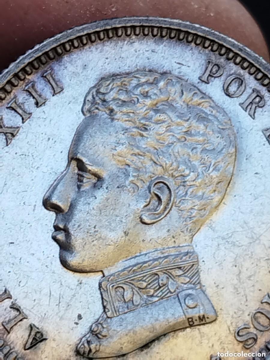 M&uuml;nzen von Spanien: 2 Pesetas Plata 1905 (05) Alfonso XIII. Muy bonita