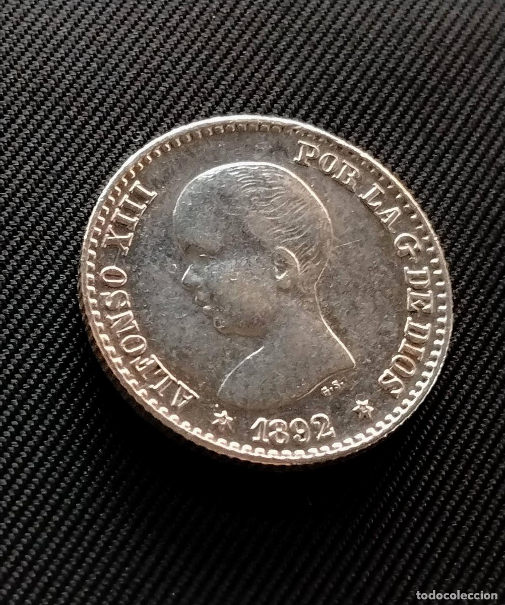 Monedas de Espa&ntilde;a: Alfonso XIII 50 c&eacute;ntimos peseta 1892