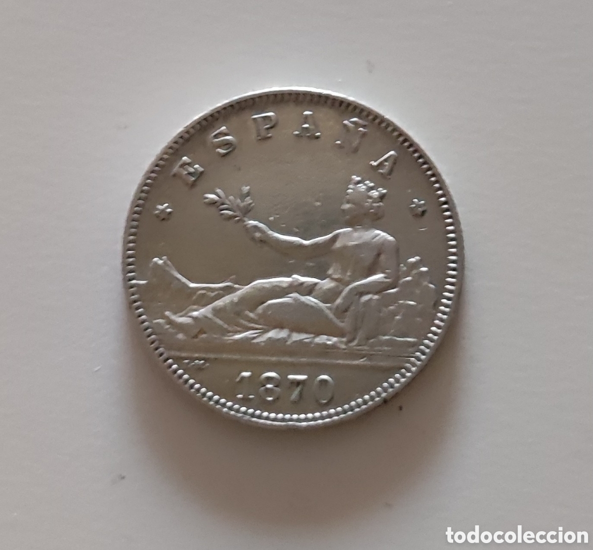 Monedas de Espa&ntilde;a: Moneda plata 2 pesetas 1870