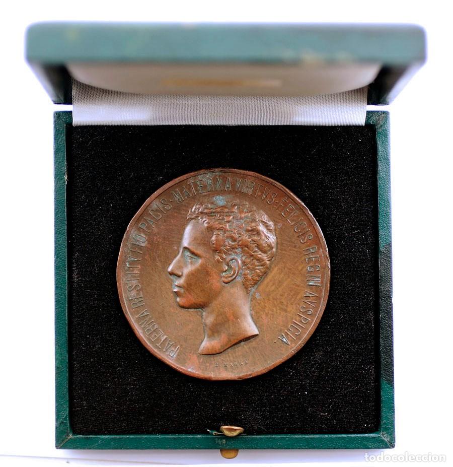 Monedas de Espa&ntilde;a: SC-Spain-Alfonso XIII Gran medalla proclamaci&oacute;n 1902 Madrid EBC-XF- Cobre 86,3 g