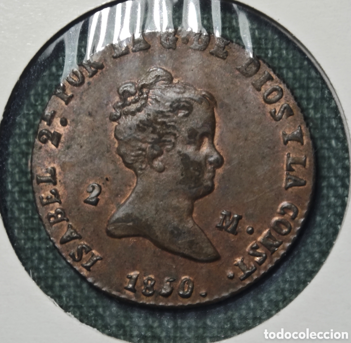 Monedas de Espa&ntilde;a: 2 MARAVED&Iacute;S 1850 SEGOVIA ISABEL II SIN CIRCULAR