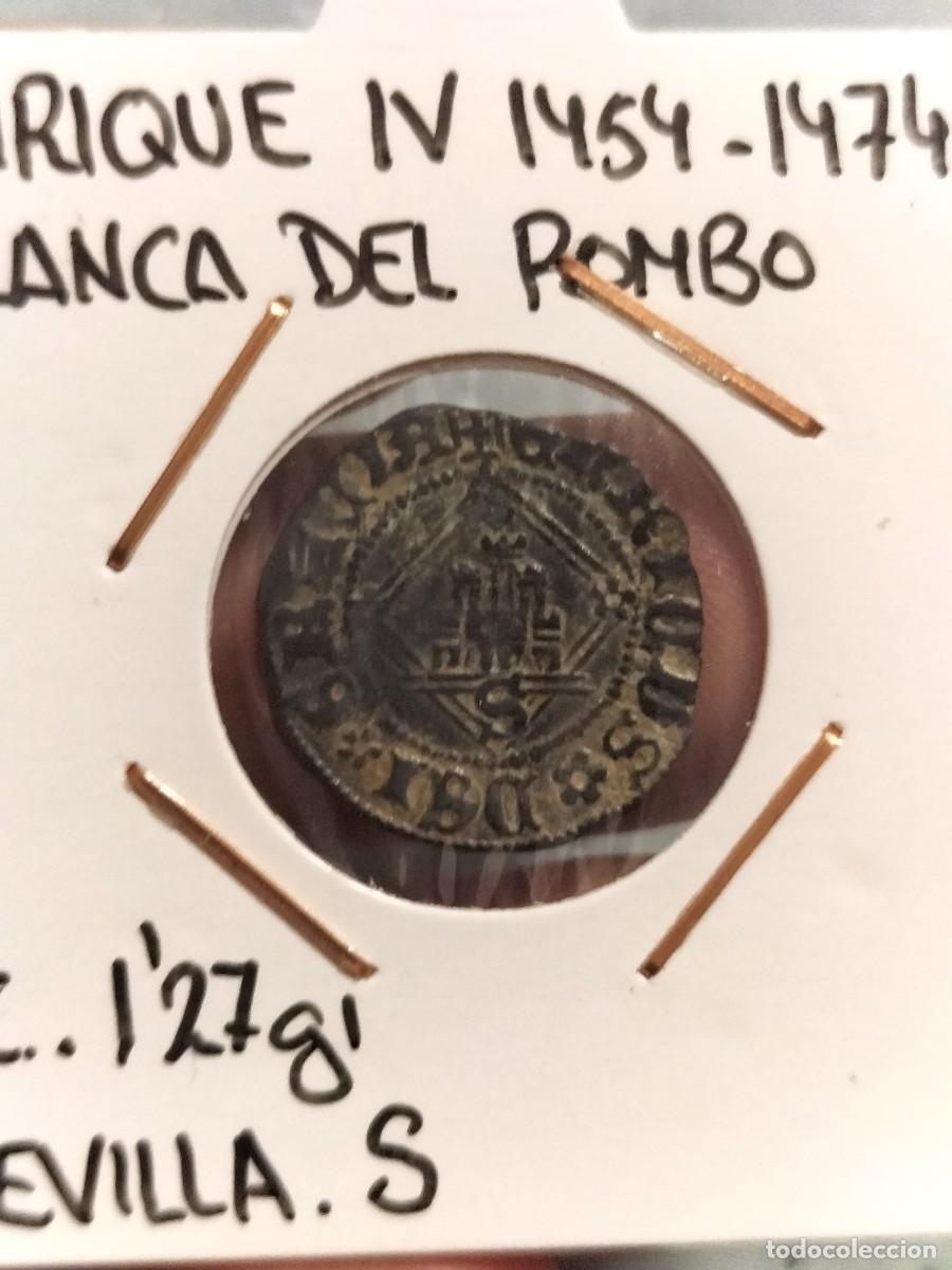 Monedas de Espa&ntilde;a: Enrique IV. 1454-74 blanca. Sevilla.S