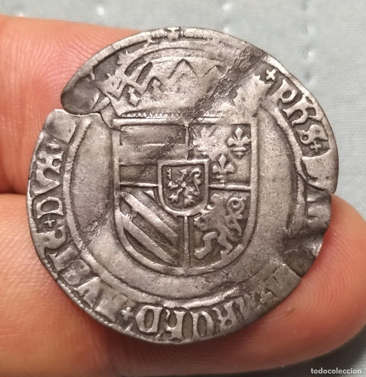 Monedas de Espa&ntilde;a: Felipe I el Hermoso. 1504-1506. 1 patard. Amberes