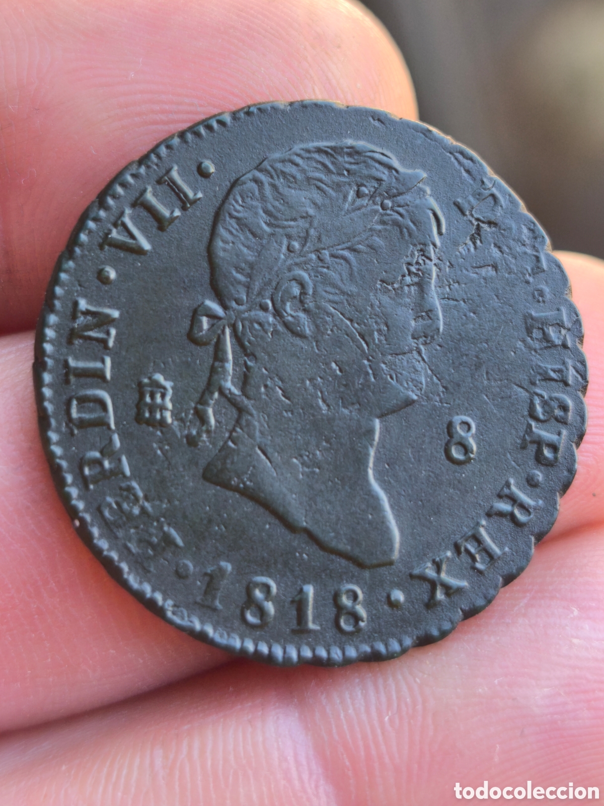 Monedas de Espa&ntilde;a: Fernando VII 8 maravedis Segovia