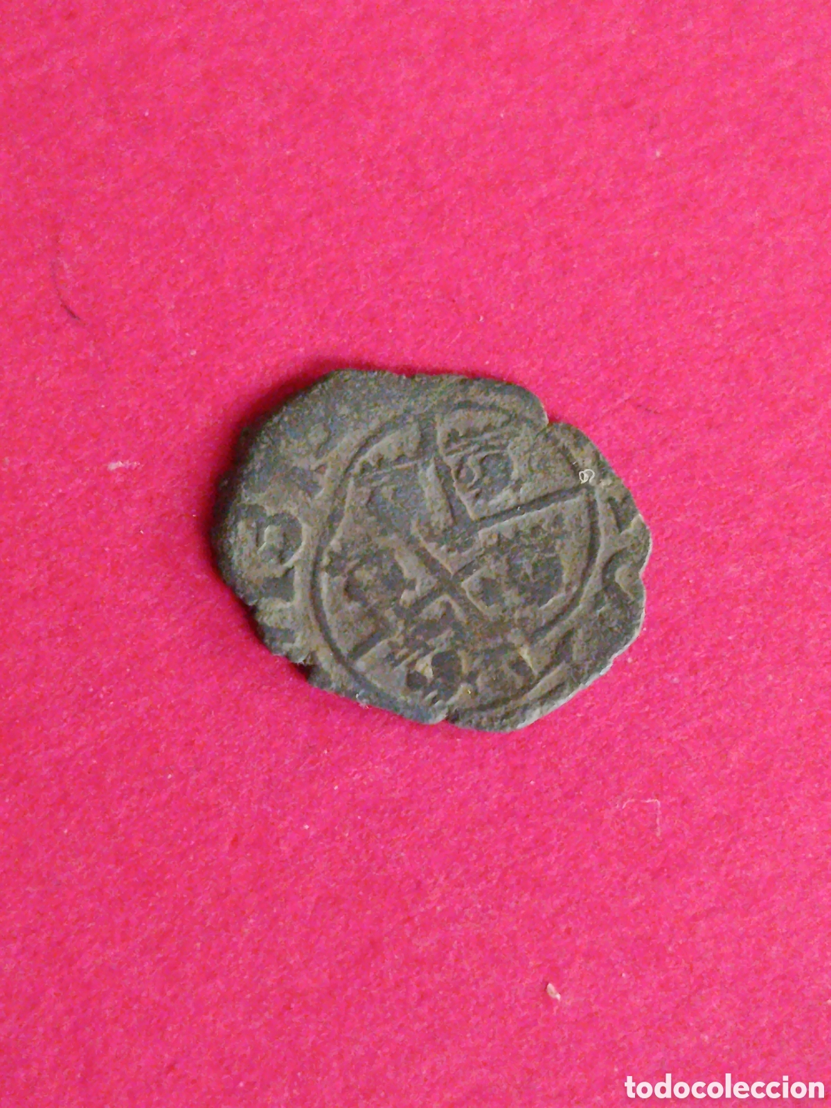 Monedas de Espa&ntilde;a: FELIPE V. DINERO DE ARAG&Oacute;N. BONITO REPINTE. 1713. CURIOSO.