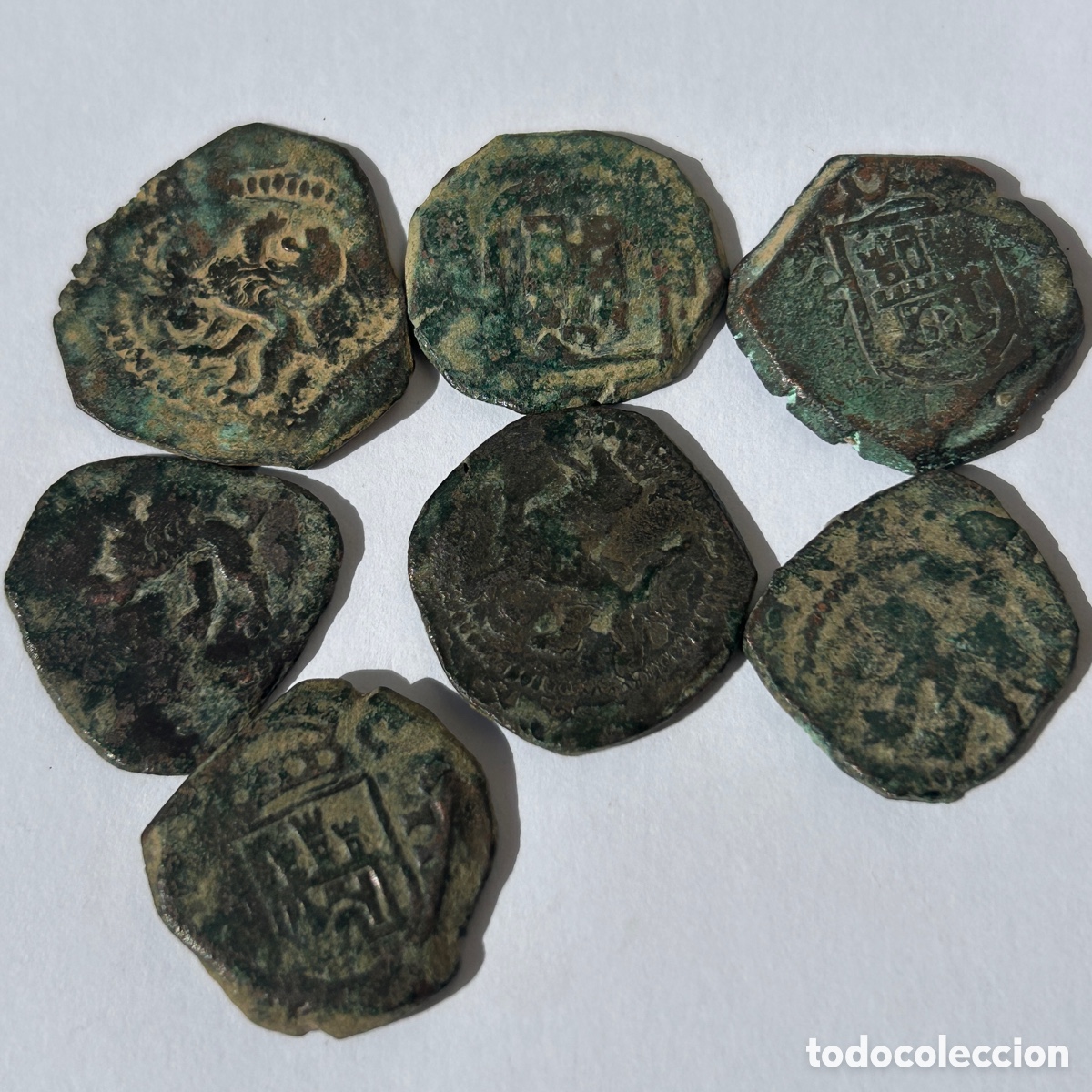 Monedas de Espa&ntilde;a: Lote maraved&iacute;s Austrias - Foto 2