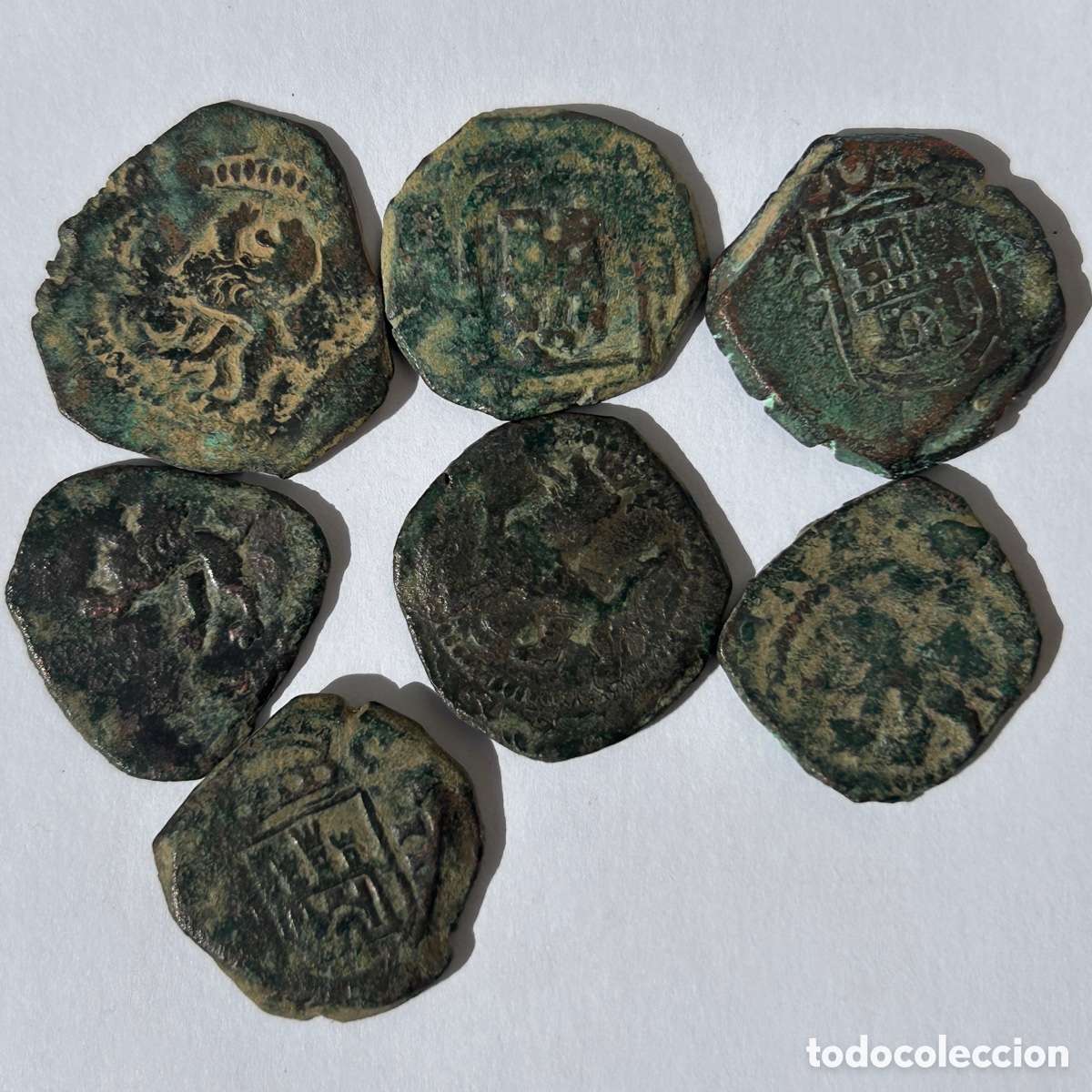 Monnaies d'Espagne: Lote maraved&iacute;s Austrias