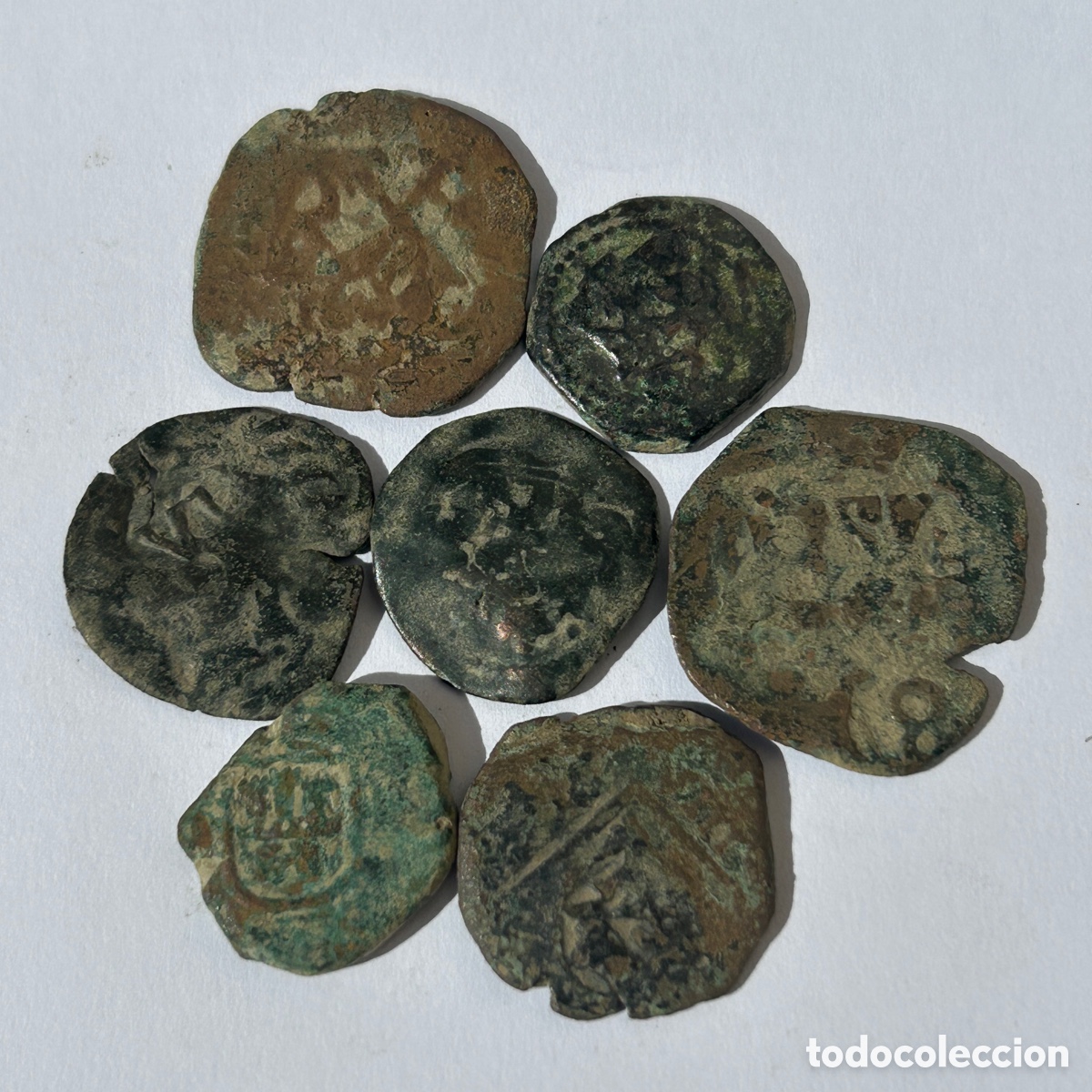 Monedas de Espa&ntilde;a: Lote resellos Austrias - Foto 4