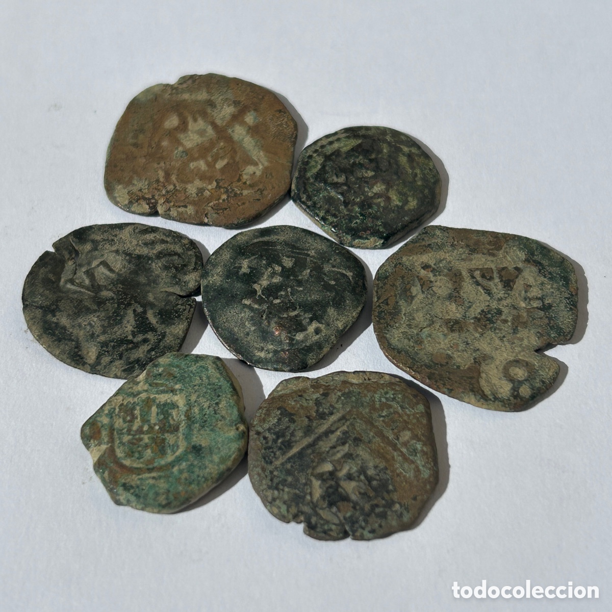 Monedas de Espa&ntilde;a: Lote resellos Austrias - Foto 5