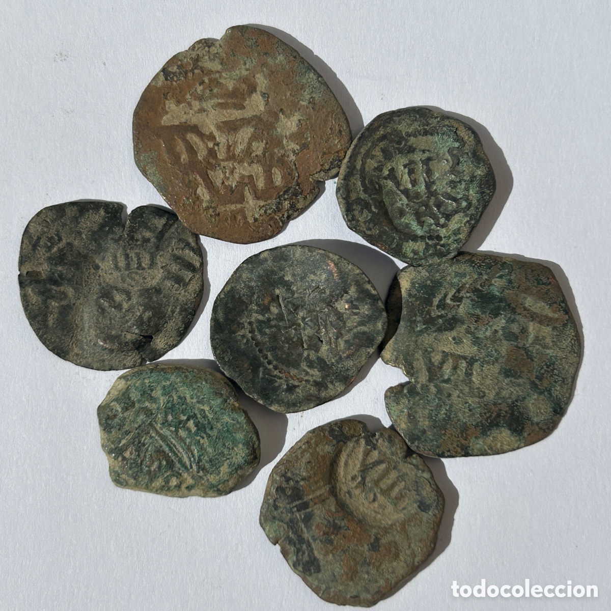 Monedas de Espa&ntilde;a: Lote resellos Austrias - Foto 1