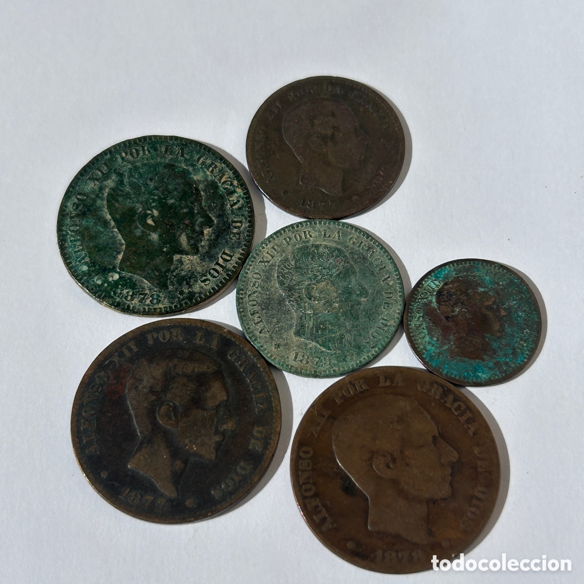Monedas de Espa&ntilde;a: Lote c&eacute;ntimos Alfonso XII - Foto 3