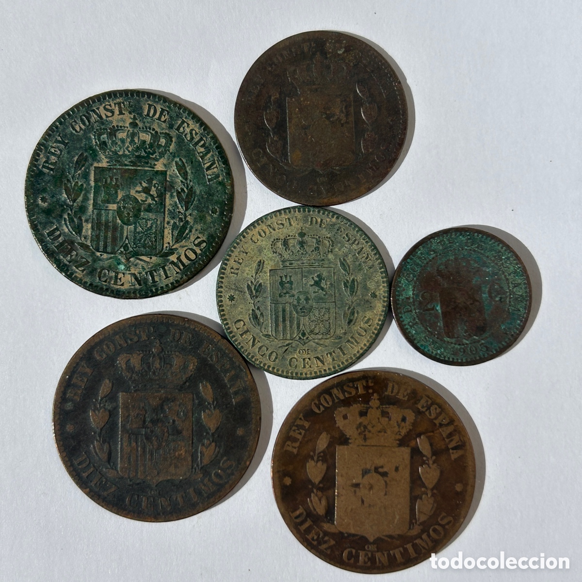 Monedas de Espa&ntilde;a: Lote c&eacute;ntimos Alfonso XII - Foto 4